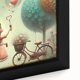 Whimsical Girl and Bubbles Wall Art - Dreamy Nursery Print