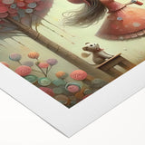 Whimsical Girl and Bubbles Wall Art - Dreamy Nursery Print
