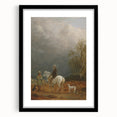 Romanticism Art - A Traveller and a Shepherd in a Landscape