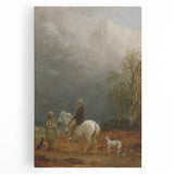 Romanticism Art - A Traveller and a Shepherd in a Landscape