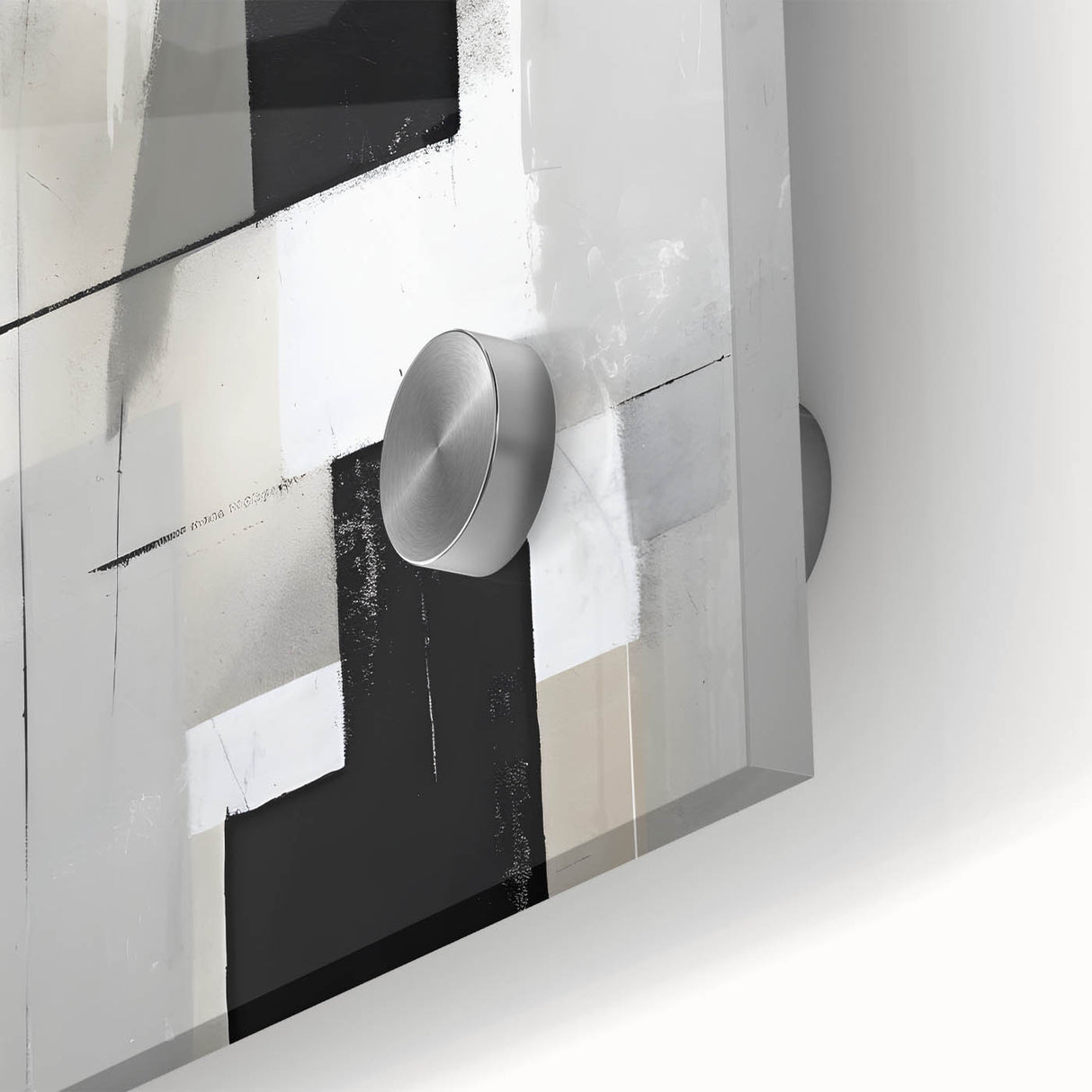 Dining Room Wall Decor - Minimalist Black & White Abstract Art