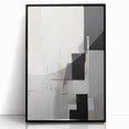 Dining Room Wall Decor - Minimalist Black & White Abstract Art