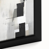 Dining Room Wall Decor - Minimalist Black & White Abstract Art