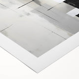 Dining Room Wall Decor - Minimalist Black & White Abstract Art