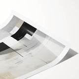 Dining Room Wall Decor - Minimalist Black & White Abstract Art