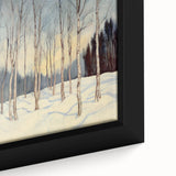 Close-up of a vibrant abstract floral canvas featuring intricate brush strokes in shades of pink, blue, and yellow, elegantly framed for modern decor. Perfect for adding a touch of color and sophistication to any space.