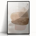 Framed abstract minimalist wall art featuring a sleek black design, set against a white background, perfect for modern home decor. Ideal for contemporary aesthetics.
