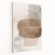 Abstract minimalist wall art depicting soft pastel colors on stretched canvas, showcasing a side view of the elegant design, perfect for modern home decor.