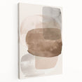 Abstract minimalist wall art depicting soft pastel colors on stretched canvas, showcasing a side view of the elegant design, perfect for modern home decor.