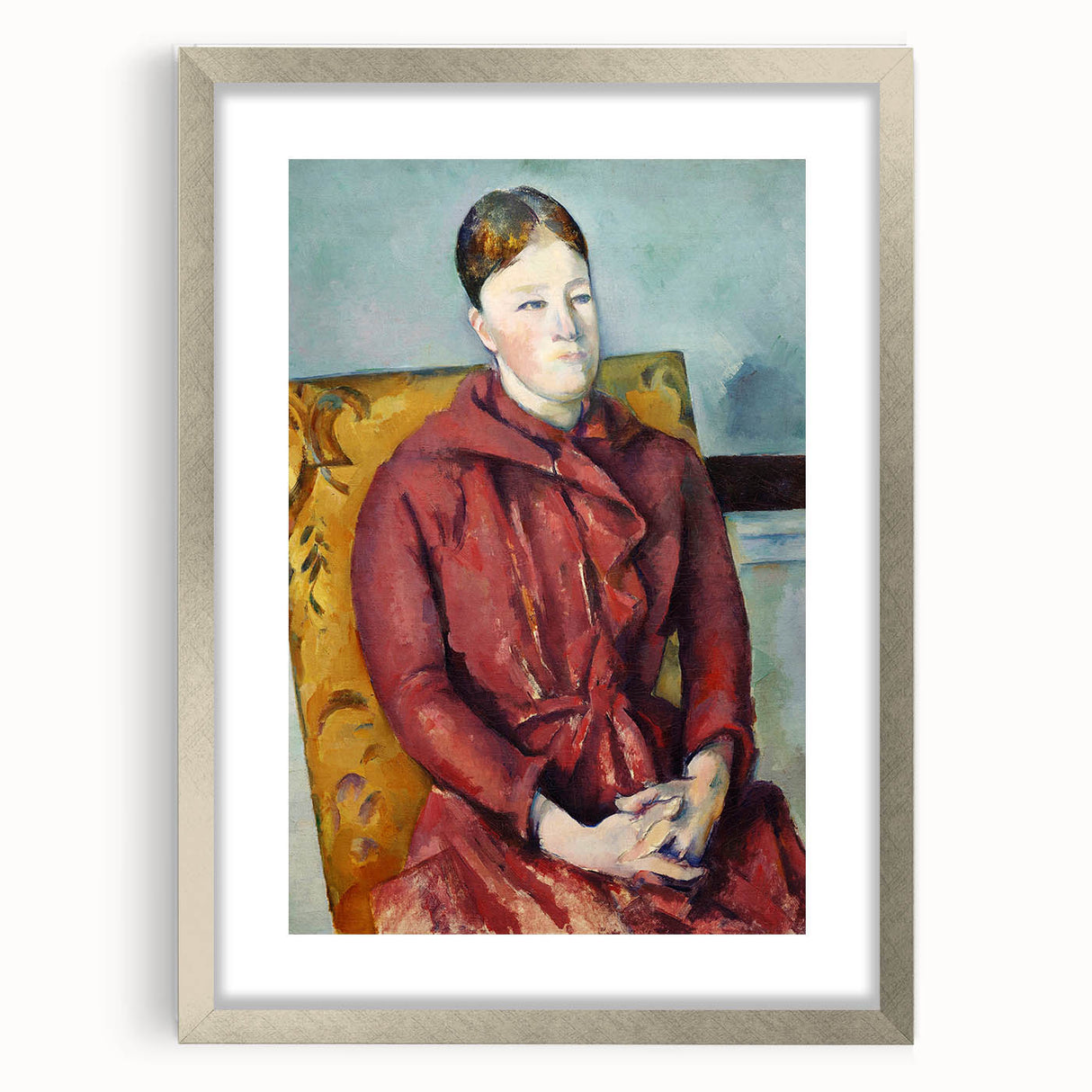 Impressionist Portrait - Madame Cézanne in Yellow Chair by Cézanne