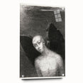 Modern Wall Art - The Fallen Angel by Odilon Redon - Mystical Black & White Decor