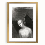 Modern Wall Art - The Fallen Angel by Odilon Redon - Mystical Black & White Decor