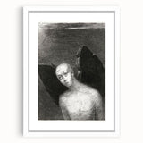 Modern Wall Art - The Fallen Angel by Odilon Redon - Mystical Black & White Decor