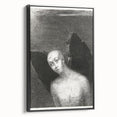 Modern Wall Art - The Fallen Angel by Odilon Redon - Mystical Black & White Decor