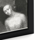 Modern Wall Art - The Fallen Angel by Odilon Redon - Mystical Black & White Decor