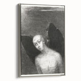 Modern Wall Art - The Fallen Angel by Odilon Redon - Mystical Black & White Decor