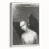 Modern Wall Art - The Fallen Angel by Odilon Redon - Mystical Black & White Decor