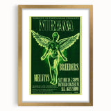 Nirvana Concert Poster - Retro Green Aesthetic - Vintage Rock Art Print