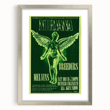 Nirvana Concert Poster - Retro Green Aesthetic - Vintage Rock Art Print