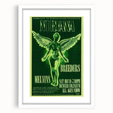 Nirvana Concert Poster - Retro Green Aesthetic - Vintage Rock Art Print