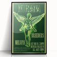 Nirvana Concert Poster - Retro Green Aesthetic - Vintage Rock Art Print