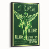 Nirvana Concert Poster - Retro Green Aesthetic - Vintage Rock Art Print