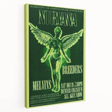 Nirvana Concert Poster - Retro Green Aesthetic - Vintage Rock Art Print