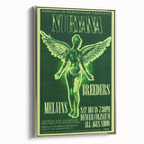 Nirvana Concert Poster - Retro Green Aesthetic - Vintage Rock Art Print