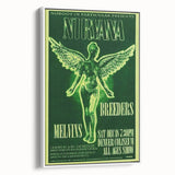Nirvana Concert Poster - Retro Green Aesthetic - Vintage Rock Art Print