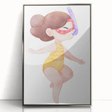 Underwater Swimmer Girls Room Wall Art - Playful Nursery Print