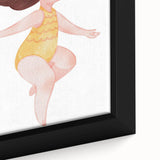 Underwater Swimmer Girls Room Wall Art - Playful Nursery Print