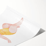 Underwater Swimmer Girls Room Wall Art - Playful Nursery Print