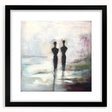 Abstract Couple Wall Art - Modern Canvas Print for Living Room