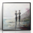 Abstract Couple Wall Art - Modern Canvas Print for Living Room