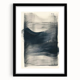 Minimalist black-framed wall art with a white mat, showcasing an abstract design that enhances modern decor. Ideal for living rooms or offices.