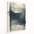 Abstract minimalist wall art on stretched canvas, showcasing a blend of soft pastel colors with geometric shapes, perfect for modern home decor.