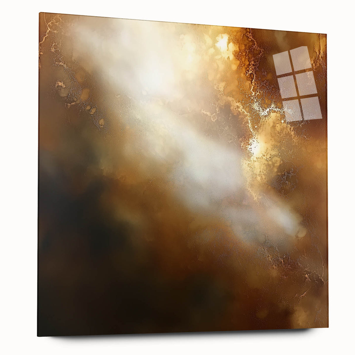 Abstract Art Prints – Ethereal Brown and Gold Modern Wall Decor