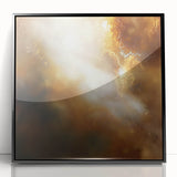 Abstract Art Prints – Ethereal Brown and Gold Modern Wall Decor