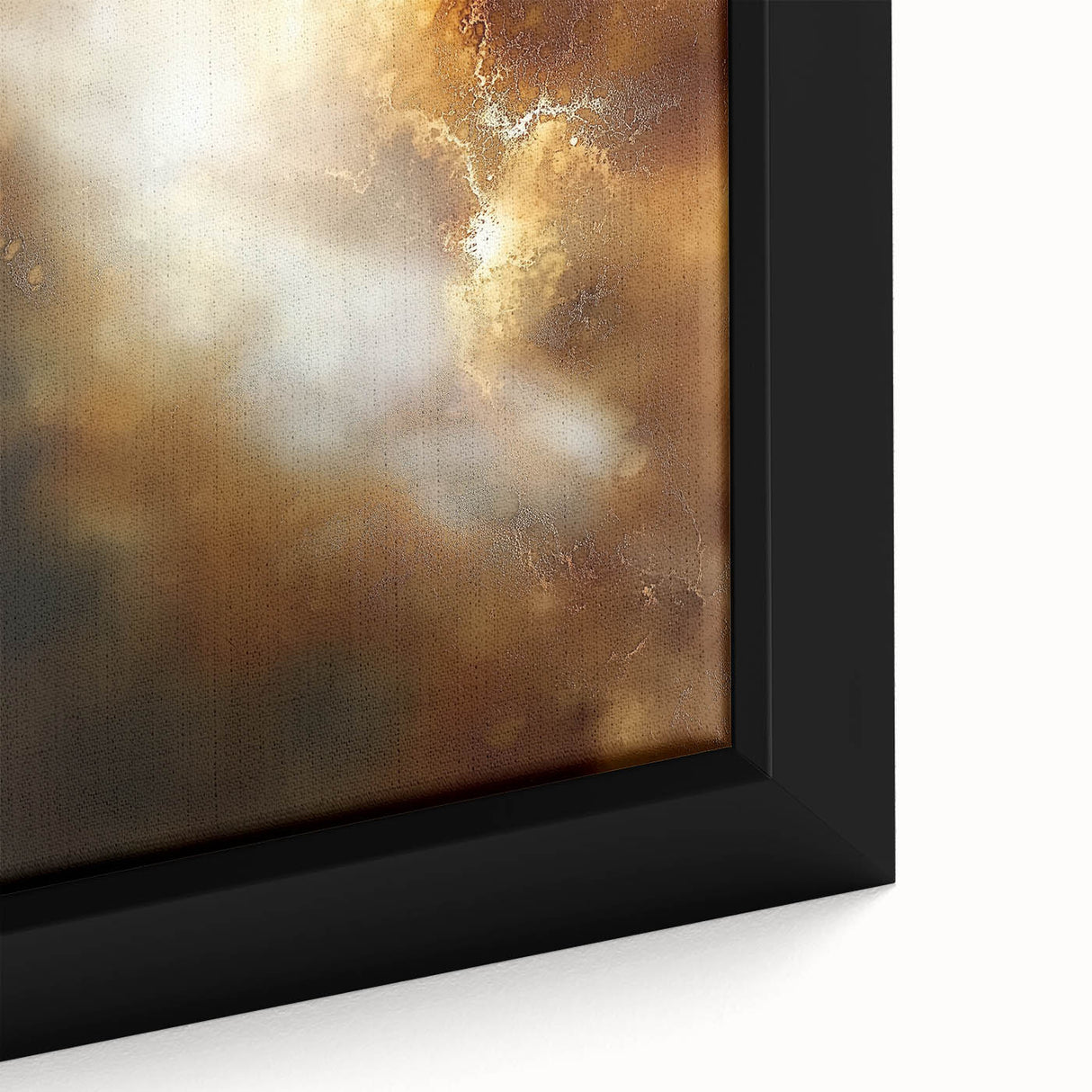 Abstract Art Prints – Ethereal Brown and Gold Modern Wall Decor