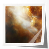 Abstract Art Prints – Ethereal Brown and Gold Modern Wall Decor