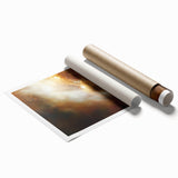 Abstract Art Prints – Ethereal Brown and Gold Modern Wall Decor