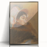 Impressionist Portrait - Madame Dietz-Monnin by Degas Wall Art Print
