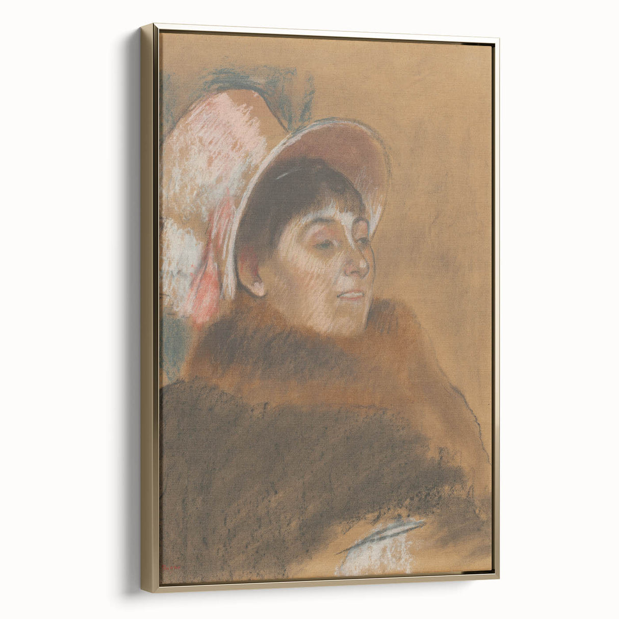 Impressionist Portrait - Madame Dietz-Monnin by Degas Wall Art Print
