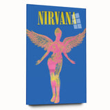 Nirvana Angel Poster - Retro Neon Aesthetic - Vintage Rock Art Print