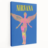 Nirvana Angel Poster - Retro Neon Aesthetic - Vintage Rock Art Print