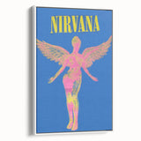 Nirvana Angel Poster - Retro Neon Aesthetic - Vintage Rock Art Print