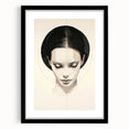 Modern Dining Room Wall Art – Monochrome Elegant Portrait Print