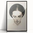Modern Dining Room Wall Art – Monochrome Elegant Portrait Print