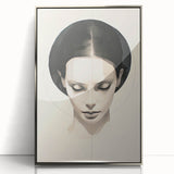 Modern Dining Room Wall Art – Monochrome Elegant Portrait Print