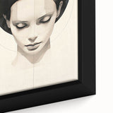 Modern Dining Room Wall Art – Monochrome Elegant Portrait Print